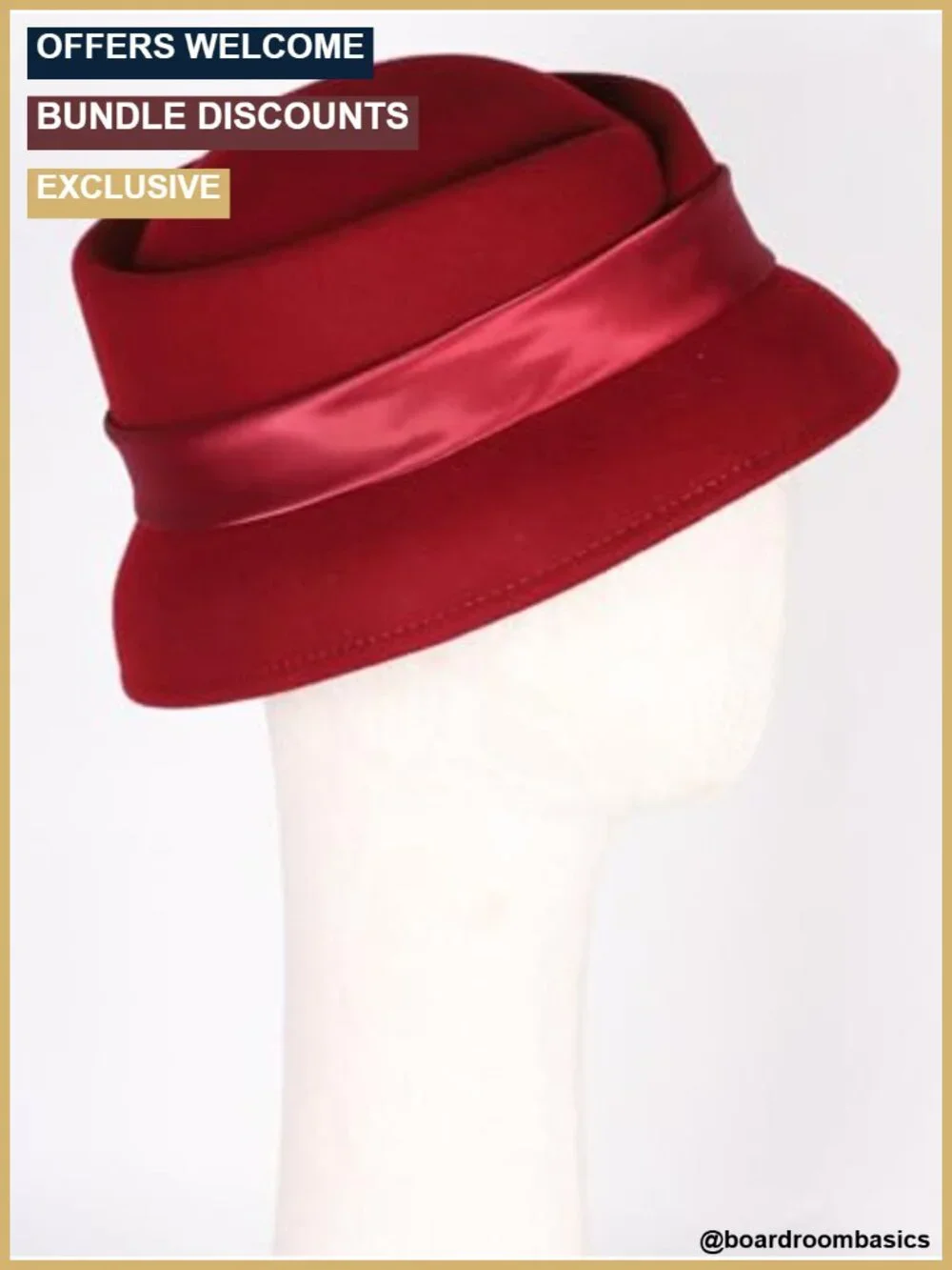 Women's Wool Felt Fedora Hat - Elegant Cloche with Bow Ribbon